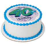 40th Birthday PhotoCake® Edible Image® - EIC26904