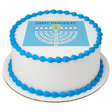 Happy Hanukkah Menorah PhotoCake® Edible Image® - EIC27408