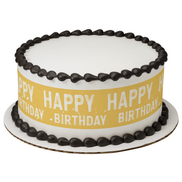 Happy Birthday PhotoCake® Edible Image® Strips - EIC28539