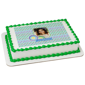 Azul Feliz Cumpleaños PhotoCake® Edible Image® Frame - EIC28541