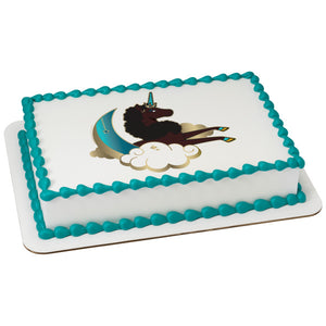 Afro Unicorn Magical PhotoCake® Edible Image® - EIC28722