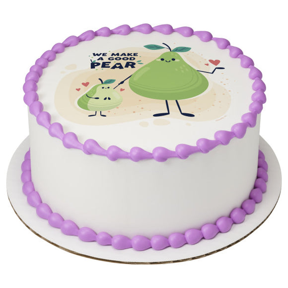 We Make A Good Pear - Valentine - Love -PhotoCake® Edible Image®- EIC29197