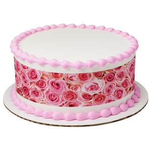 Pink Roses PhotoCake® Edible Image® Strips EIC19287