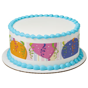 Birthday Star Balloons PhotoCake® Edible Image® Strips EIC19297