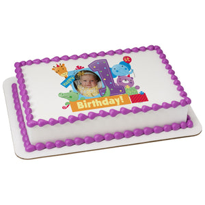 First Birthday PhotoCake® Edible Image® Frame EIC19464