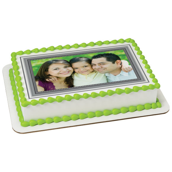 Silver Frame PhotoCake® Edible Image® Frame EIC20132