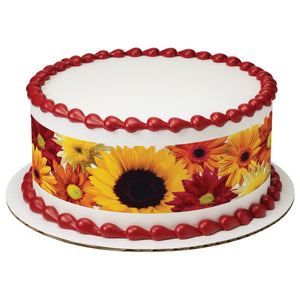 Fall Flowers PhotoCake® Edible Image® Strips EIC20367