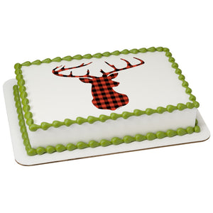 Red Check Plaid Deer EIC20425