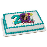 Happy 20th Birthday PhotoCake® Edible Image® Frame EIC22846