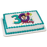 Happy 30th Birthday PhotoCake® Edible Image® Frame EIC22847