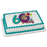 Happy 60th Birthday PhotoCake® Edible Image® Frame EIC22850