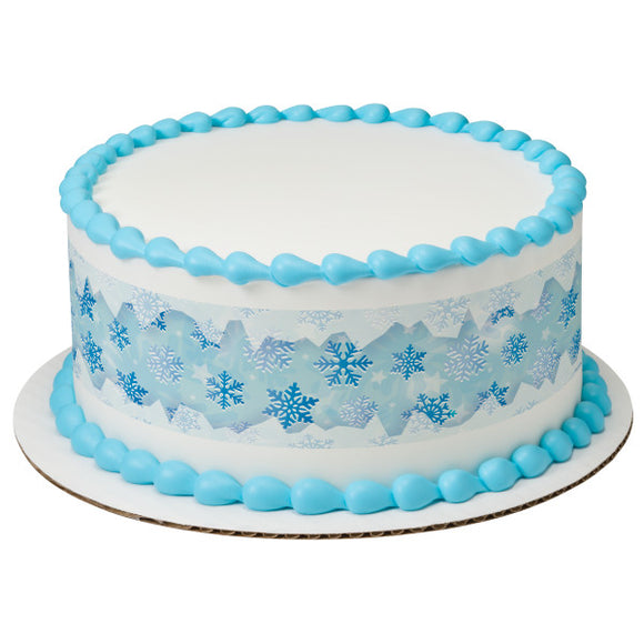 Winterland Snowflakes PhotoCake® Edible Image® Strips EIC24694