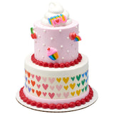 Bright Rainbow Hearts PhotoCake® Edible Image® Strips EIC26359