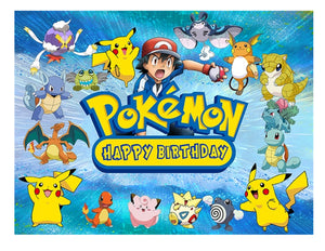 Pokemon™ Happy  Birthday Edible Image Cake Topper - EIO-P01700