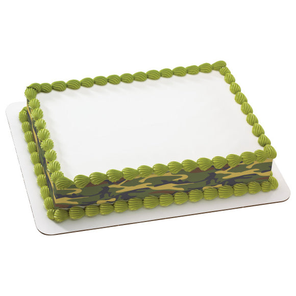 Green Camo PhotoCake® Edible Image® Strips EIC527