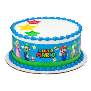 Super Mario™ Here We Go! PhotoCake® Edible Image® Strips EIC7541 Nintendo